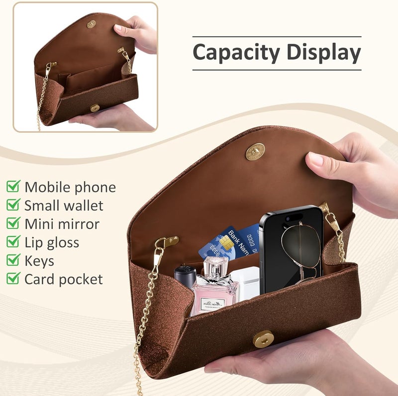 PACETAP Clutch Purses for Women, Handbags with Chain for Women Formal, Evening Bag for Wedding Party Cocktail Prom Dinner - Image 3
